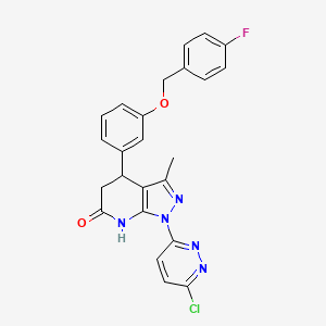 1-(6-chloropyridazin-3-yl)-4-{3-[(4-fluorobenzyl)oxy]phenyl}-3-methyl-1,4,5,7-tetrahydro-6H-pyrazolo[3,4-b]pyridin-6-one