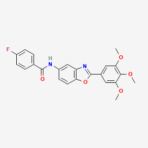 4-fluoro-N-[2-(3,4,5-trimethoxyphenyl)-1,3-benzoxazol-5-yl]benzamide