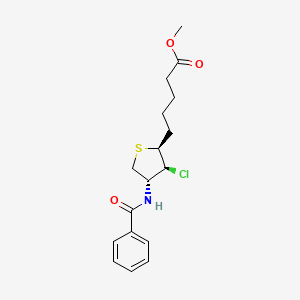 methyl 5-{(2S,3S,4R)-3-chloro-4-[(phenylcarbonyl)amino]tetrahydrothiophen-2-yl}pentanoate