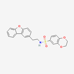 N-[2-(dibenzo[b,d]furan-2-yl)ethyl]-2,3-dihydro-1,4-benzodioxine-6-sulfonamide