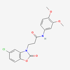 3-(5-chloro-2-oxo-1,3-benzoxazol-3(2H)-yl)-N-(3,4-dimethoxyphenyl)propanamide