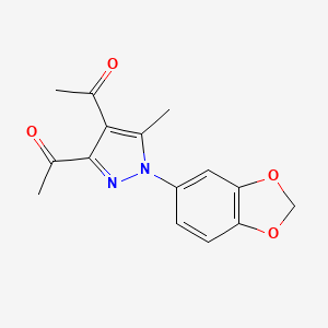 1,1'-[1-(1,3-benzodioxol-5-yl)-5-methyl-1H-pyrazole-3,4-diyl]diethanone