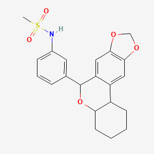 N-[3-(2,3,4,4a,6,11b-hexahydro-1H-[1,3]benzodioxolo[5,6-c]chromen-6-yl)phenyl]methanesulfonamide