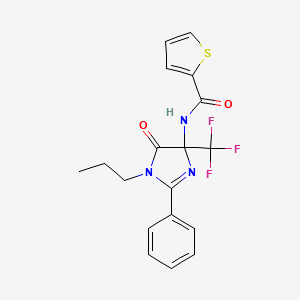 N-[5-oxo-2-phenyl-1-propyl-4-(trifluoromethyl)-4,5-dihydro-1H-imidazol-4-yl]thiophene-2-carboxamide