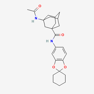 3-(acetylamino)-N-spiro[1,3-benzodioxole-2,1'-cyclohexan]-5-yladamantane-1-carboxamide