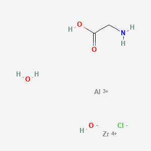 molecular formula C2H8AlClNO4Zr+5 B1147401 铝锆五氯羟铝甘 CAS No. 125913-22-6