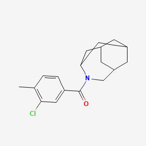 molecular formula C18H22ClNO B11474020 4-Azatricyclo[4.3.1.1~3,8~]undec-4-yl(3-chloro-4-methylphenyl)methanone 