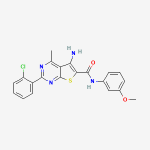 5-amino-2-(2-chlorophenyl)-N-(3-methoxyphenyl)-4-methylthieno[2,3-d]pyrimidine-6-carboxamide