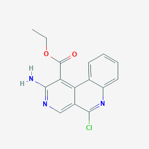 molecular formula C15H12ClN3O2 B11474064 Ethyl 2-amino-5-chlorobenzo[c][2,7]naphthyridine-1-carboxylate 