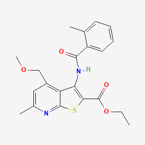 Ethyl 4-(methoxymethyl)-6-methyl-3-{[(2-methylphenyl)carbonyl]amino}thieno[2,3-b]pyridine-2-carboxylate