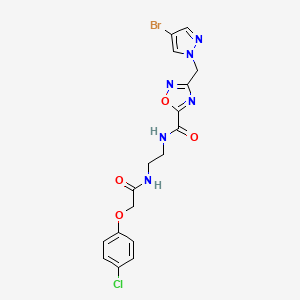 3-[(4-bromo-1H-pyrazol-1-yl)methyl]-N-(2-{[(4-chlorophenoxy)acetyl]amino}ethyl)-1,2,4-oxadiazole-5-carboxamide