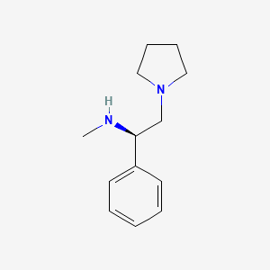 B1147411 (R)-N-Methyl-1-phenyl-2-(pyrrolidin-1-yl)ethanamine CAS No. 136329-39-0