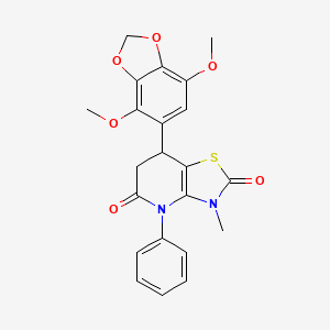 7-(4,7-dimethoxy-1,3-benzodioxol-5-yl)-3-methyl-4-phenyl-6,7-dihydro[1,3]thiazolo[4,5-b]pyridine-2,5(3H,4H)-dione