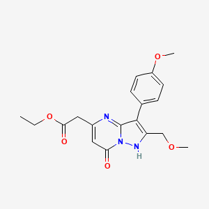 Ethyl [2-(methoxymethyl)-3-(4-methoxyphenyl)-7-oxo-4,7-dihydropyrazolo[1,5-a]pyrimidin-5-yl]acetate