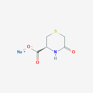 B1147413 Sodium (R)-5-oxothiomorpholine-3-carboxylate CAS No. 88933-48-6