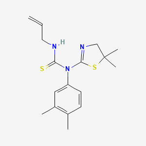 1-(5,5-Dimethyl-4,5-dihydro-1,3-thiazol-2-yl)-1-(3,4-dimethylphenyl)-3-prop-2-en-1-ylthiourea