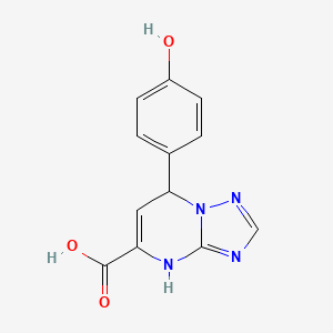 molecular formula C12H10N4O3 B11474190 7-(4-Hydroxyphenyl)-4,7-dihydro[1,2,4]triazolo[1,5-a]pyrimidine-5-carboxylic acid 