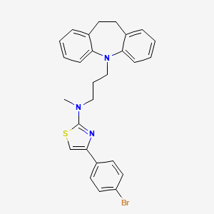 molecular formula C27H26BrN3S B11474194 4-(4-bromophenyl)-N-[3-(10,11-dihydro-5H-dibenzo[b,f]azepin-5-yl)propyl]-N-methyl-1,3-thiazol-2-amine 