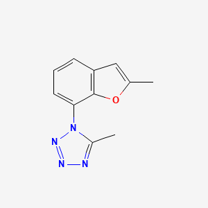 molecular formula C11H10N4O B11474254 5-methyl-1-(2-methyl-1-benzofuran-7-yl)-1H-tetrazole 