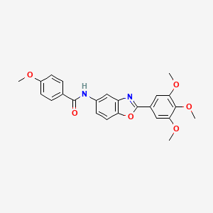 4-methoxy-N-[2-(3,4,5-trimethoxyphenyl)-1,3-benzoxazol-5-yl]benzamide