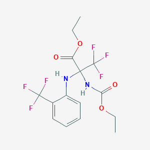 Ethyl 2-[(ethoxycarbonyl)amino]-3,3,3-trifluoro-2-[2-(trifluoromethyl)anilino]propionate