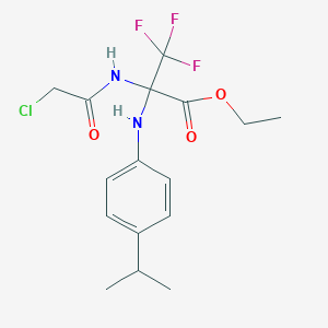 Ethyl 2-chloroacetamido-3,3,3-trifluoro-2-(4-isopropylanilino)propionate