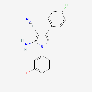 2-amino-4-(4-chlorophenyl)-1-(3-methoxyphenyl)-1H-pyrrole-3-carbonitrile