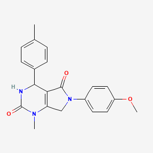 6-(4-methoxyphenyl)-1-methyl-4-(4-methylphenyl)-3,4,6,7-tetrahydro-1H-pyrrolo[3,4-d]pyrimidine-2,5-dione