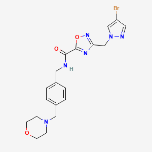 3-[(4-bromo-1H-pyrazol-1-yl)methyl]-N-[4-(morpholin-4-ylmethyl)benzyl]-1,2,4-oxadiazole-5-carboxamide