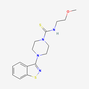 4-(1,2-benzothiazol-3-yl)-N-(2-methoxyethyl)piperazine-1-carbothioamide