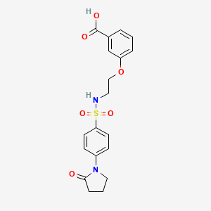 3-[2-({[4-(2-Oxopyrrolidin-1-yl)phenyl]sulfonyl}amino)ethoxy]benzoic acid