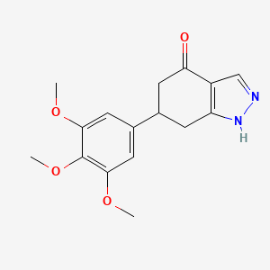 6-(3,4,5-trimethoxyphenyl)-1,5,6,7-tetrahydro-4H-indazol-4-one