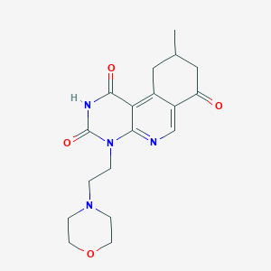 molecular formula C18H22N4O4 B11474341 1-hydroxy-9-methyl-4-[2-(morpholin-4-yl)ethyl]-9,10-dihydropyrimido[4,5-c]isoquinoline-3,7(4H,8H)-dione 