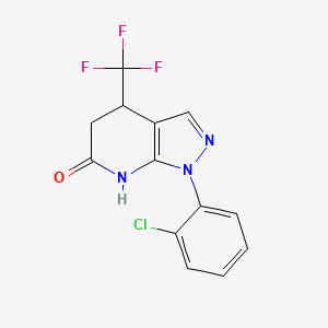 1-(2-Chlorophenyl)-4-(trifluoromethyl)-1H,4H,5H,6H,7H-pyrazolo[3,4-b]pyridin-6-one