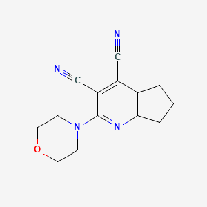 2-(morpholin-4-yl)-6,7-dihydro-5H-cyclopenta[b]pyridine-3,4-dicarbonitrile