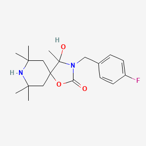 3-(4-Fluorobenzyl)-4-hydroxy-4,7,7,9,9-pentamethyl-1-oxa-3,8-diazaspiro[4.5]decan-2-one