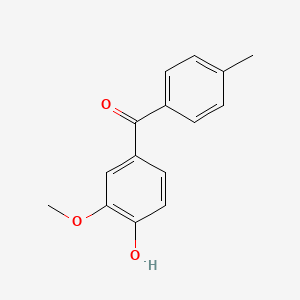 molecular formula C₁₅H₁₄O₃ B1147440 (4-Hydroxy-3-methoxyphenyl)(p-tolyl)methanone CAS No. 134612-39-8