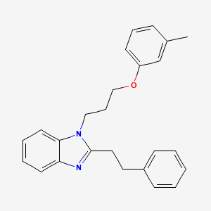 1-[3-(3-methylphenoxy)propyl]-2-(2-phenylethyl)-1H-benzimidazole