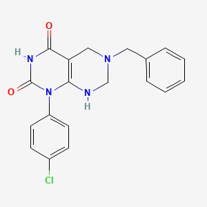 6-benzyl-1-(4-chlorophenyl)-2-hydroxy-5,6,7,8-tetrahydropyrimido[4,5-d]pyrimidin-4(1H)-one