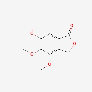 molecular formula C12H14O5 B11474470 4,5,6-Trimethoxy-7-methyl-3H-2-benzofuran-1-one 