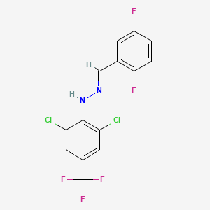 (2E)-1-[2,6-dichloro-4-(trifluoromethyl)phenyl]-2-(2,5-difluorobenzylidene)hydrazine