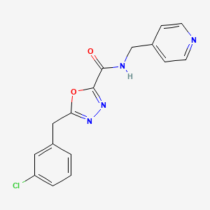 5-(3-chlorobenzyl)-N-(pyridin-4-ylmethyl)-1,3,4-oxadiazole-2-carboxamide