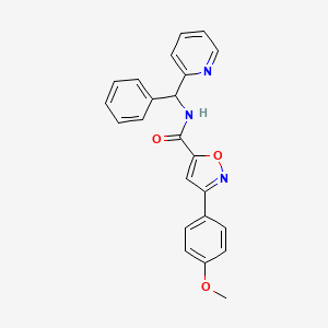 3-(4-methoxyphenyl)-N-[phenyl(pyridin-2-yl)methyl]-1,2-oxazole-5-carboxamide