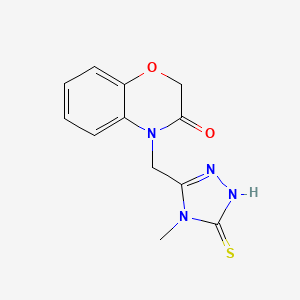 4-[(4-methyl-5-sulfanyl-4H-1,2,4-triazol-3-yl)methyl]-2H-1,4-benzoxazin-3(4H)-one