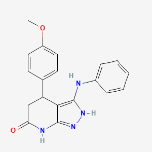 4-(4-methoxyphenyl)-3-(phenylamino)-1,4,5,7-tetrahydro-6H-pyrazolo[3,4-b]pyridin-6-one