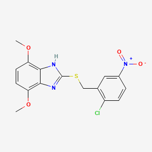 2-[(2-chloro-5-nitrobenzyl)sulfanyl]-4,7-dimethoxy-1H-benzimidazole