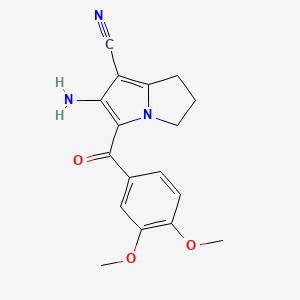 6-amino-5-[(3,4-dimethoxyphenyl)carbonyl]-2,3-dihydro-1H-pyrrolizine-7-carbonitrile