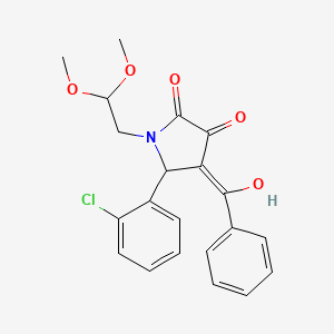 5-(2-chlorophenyl)-1-(2,2-dimethoxyethyl)-3-hydroxy-4-(phenylcarbonyl)-1,5-dihydro-2H-pyrrol-2-one