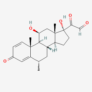 B1147460 21-Dehydro-6alpha-Methylprednisolone, Partially Hydrated CAS No. 58636-50-3
