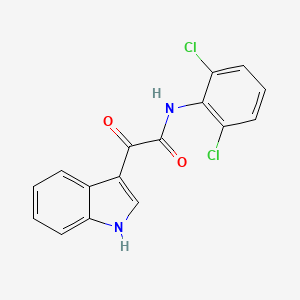 molecular formula C16H10Cl2N2O2 B11474625 N-(2,6-dichlorophenyl)-2-(1H-indol-3-yl)-2-oxoacetamide 